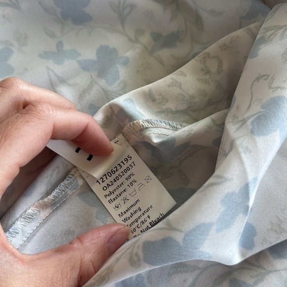 Commense Floral Print Knotted Irregular Hem Long Dress - Picture 8 of 14